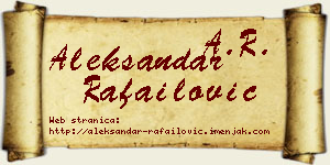 Aleksandar Rafailović vizit kartica
